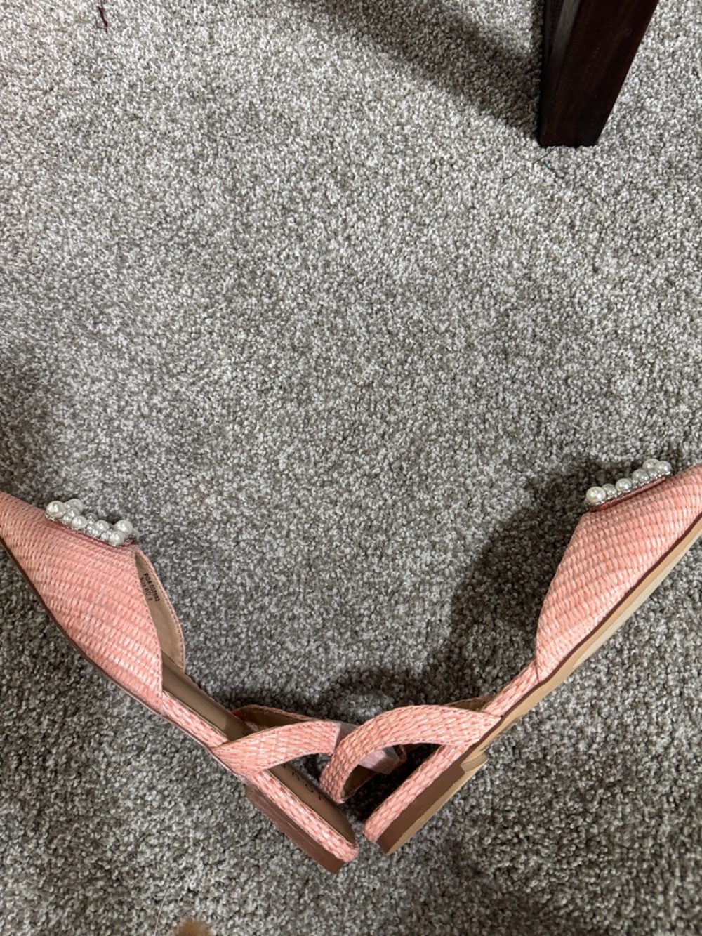 Journee Collection Pink Embellished Pointed Slingback Flats - Picture 3 of 6